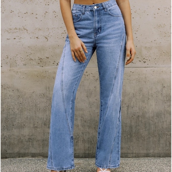 Commense Vintage Denim Straight Leg Pants - Picture 1 of 3